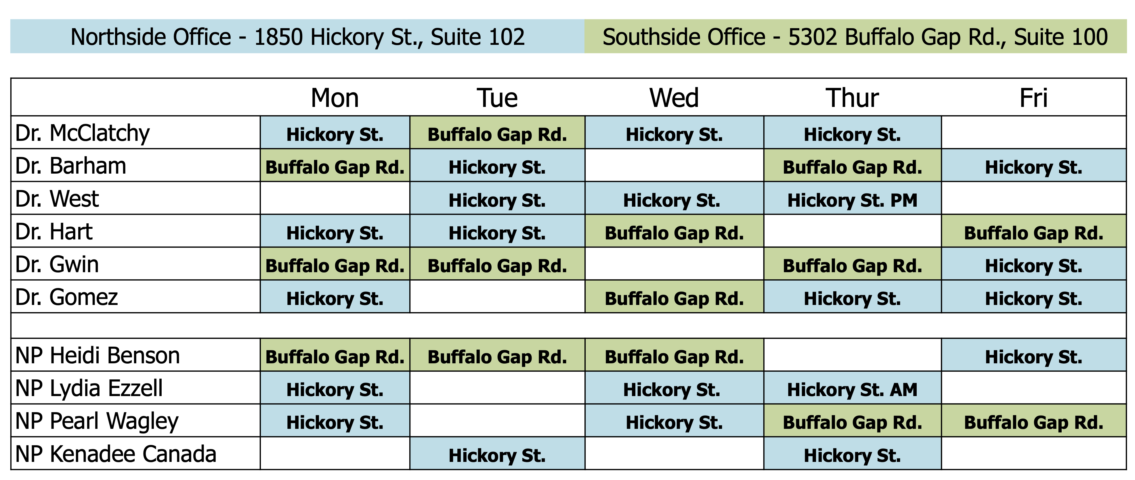 Provider-Schedule